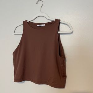 HIGH NECK CROP TANK